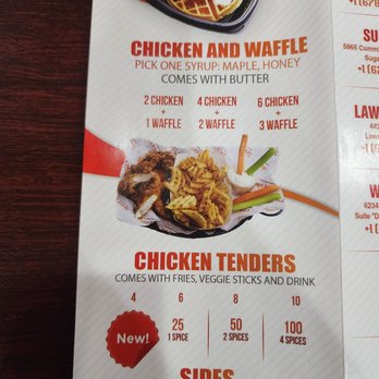 Spice Wing Douglasville - Back of Douglasville location menu - Chicken Wings Near Me - Douglasville, Georgia