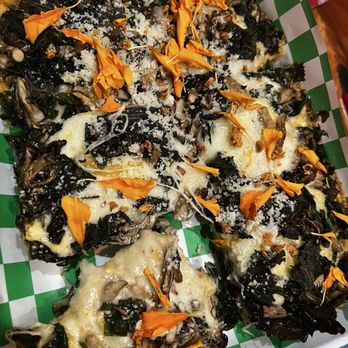 Bookie's Pizza - mushroom & nettle pizza - Pizza Near Me - Santa Cruz, California Bookie's Pizza - mushroom & nettle pizza - Pizza Near Me - Santa Cruz, California