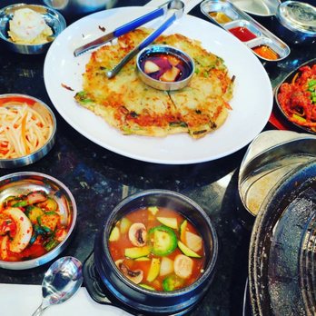 Honey Pig BBQ - Seafood pancake - Korean Near Me - Austin, Texas Honey Pig BBQ - Seafood pancake - Korean Near Me - Austin, Texas