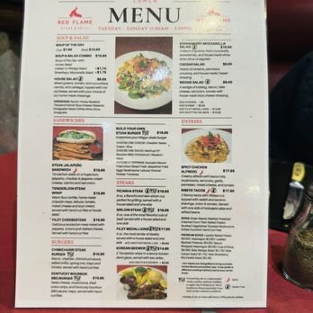 Red Flame Steak & Grill - Menu - Steakhouses Near Me - Magnolia, Texas