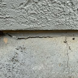 Before - crack in flooring Before - crack in flooring