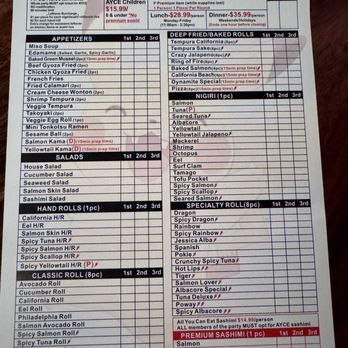 Sushi Monster - Acye menu - Sushi Bars Near Me - Poway, California