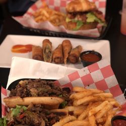 Seven Bistro - Philly Cheesesteak with Fries , and Philly Cheesesteak Egg Rolls Appetizer