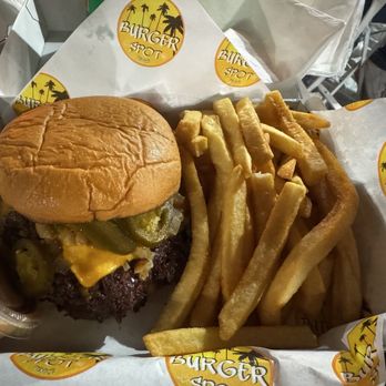 Burger Spot - Triple patty smash burger with fries and house thousand island. - Burgers Near Me - Venice, California Burger Spot - Triple patty smash burger with fries and house thousand island. - Burgers Near Me - Venice, California