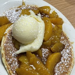 Peach pancakes Peach pancakes