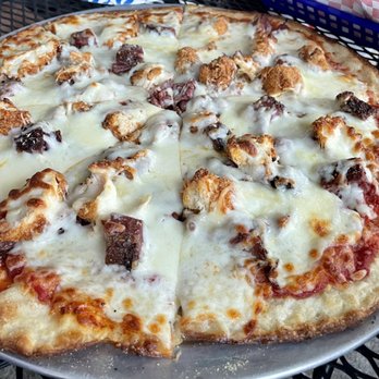 BottleDog Bites & Brews - supreme bottledog flatbread pizza - Beer Bar Near Me - Cary, North Carolina
