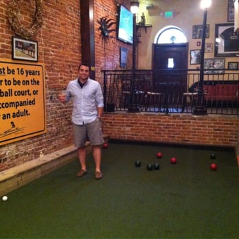 La Scala - Us playing bocci with drinks in hand :) - Italian Near Me - Baltimore, Maryland