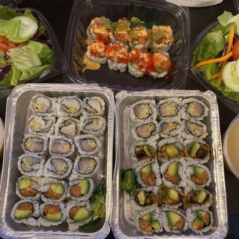 Mr Sushi - (2) Makimono Dinners and Kamikaze roll. Makimono dinner comes with a side salad and miso soup! - Sushi Bars Near Me - Philadelphia, Pennsylvania Mr Sushi - (2) Makimono Dinners and Kamikaze roll. Makimono dinner comes with a side salad and miso soup! - Sushi Bars Near Me - Philadelphia, Pennsylvania