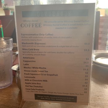 Wake N’ Bacon - Coffee menu. - Breakfast & Brunch Near Me - Winter Park, Colorado