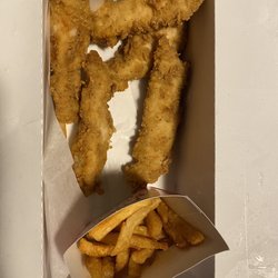 KFC - Four and a half piece big box with a half full box of cold hard fries
