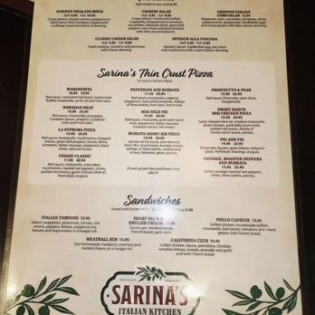 Sarina's Italian Restaurant - Menu - Italian Near Me - Salem, Oregon Sarina's Italian Restaurant - Menu - Italian Near Me - Salem, Oregon