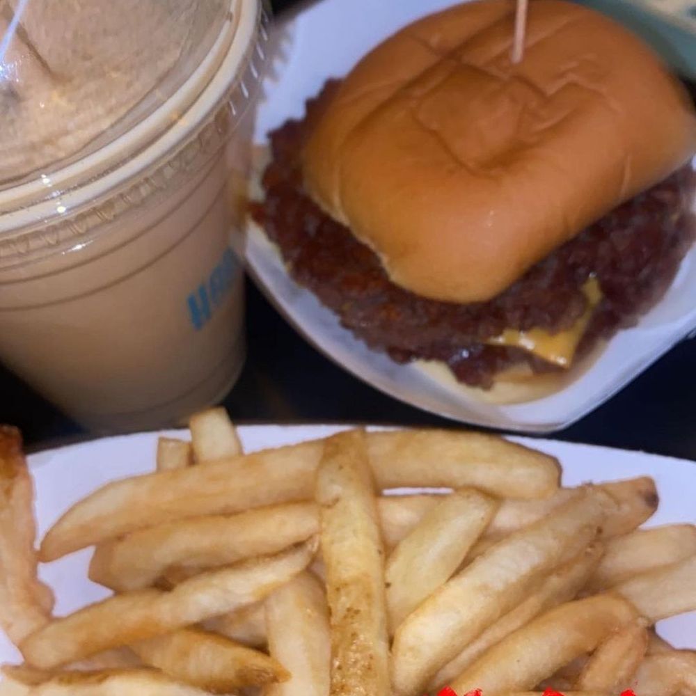 Harlem Shake - Turkey burger and fries and the adult coffee with Irish cream liquor  super good!!! - American Near Me - Brooklyn, New York