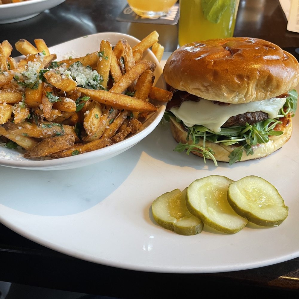 Yard House - Kurobuta Burger and truffle fries - New American Near Me - Carlsbad, California