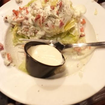 Ruby River Steakhouse - Yummy Wedge Salad with Real chunks of Blue Cheese and bacon crumble - Steakhouses Near Me - Reno, Nevada