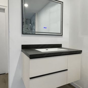 Ma's Kitchen & Bath - Vanity Cabinet with LED Mirror - Kitchen & Bath Near Me - Rockville, Maryland Ma's Kitchen & Bath - Vanity Cabinet with LED Mirror - Kitchen & Bath Near Me - Rockville, Maryland