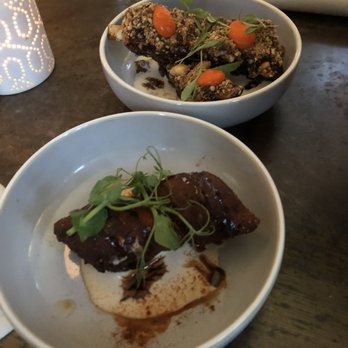 Byblos Miami - Duck kibbeh and lamb ribs. - Mediterranean Near Me - Miami Beach, Florida Byblos Miami - Duck kibbeh and lamb ribs. - Mediterranean Near Me - Miami Beach, Florida