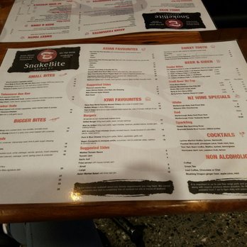 Snakebite - menu - Thai Near Me - Franz Josef Glacier, WTC Snakebite - menu - Thai Near Me - Franz Josef Glacier, WTC