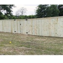 More Than Maintenance - He will return to stain the fence once the treatment has settled.
