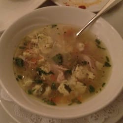 Chicken Pastina soup... delicious. Tastes like the way my grandma used to make it.