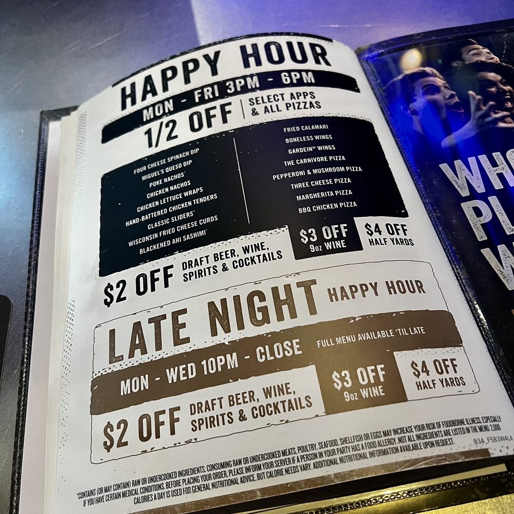 Yard House - Happy Hour Menu - New American Near Me - Orlando, Florida Yard House - Happy Hour Menu - New American Near Me - Orlando, Florida