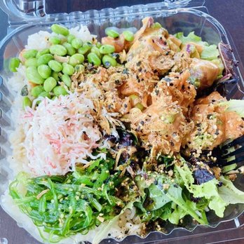 AhiPoki - 2 scoops poke bowl with tuna luau and blazin salmon. - Poke Near Me - West Covina, California AhiPoki - 2 scoops poke bowl with tuna luau and blazin salmon. - Poke Near Me - West Covina, California