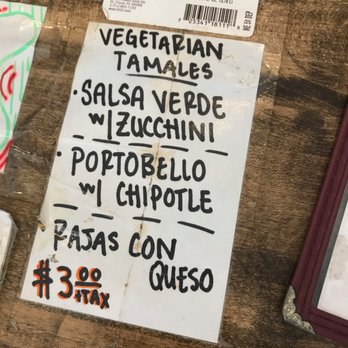 Factory Tamal - NOTE: These don't have the normal lard and chicken stock, so the first two are VEGAN :) and the third one with cheese is vegetarian. - Mexican Near Me - New York, New York