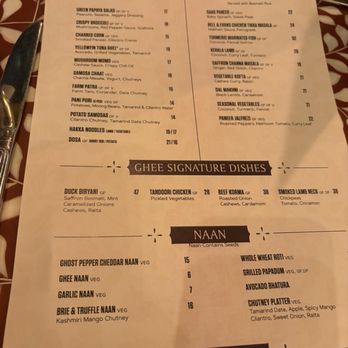 Ghee - Menu - Indian Near Me - Atlanta, Georgia Ghee - Menu - Indian Near Me - Atlanta, Georgia