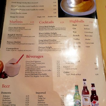 Green Basil Thai Restaurant - Menu - Thai Near Me - Burnaby, British Columbia