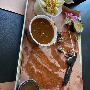 Interstellar BBQ - Serving platter with the meat already on my plate! - Barbeque Near Me - Austin, Texas