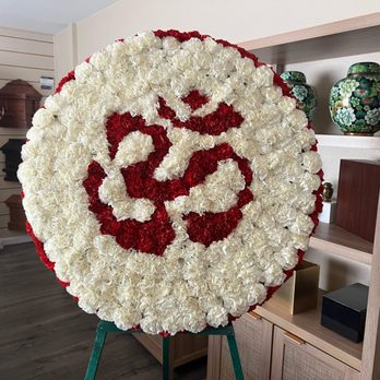 Floradanica - Custom "Om" for funeral. Perfect. - Florists Near Me Floradanica - Custom "Om" for funeral. Perfect. - Florists Near Me
