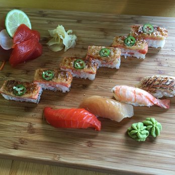 Green Leaf Sushi - lunch menu! Aburi salmon is the best - Sushi Bars Near Me - Vancouver, British Columbia