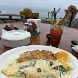 Splash Baja - Shrimp and Spinach omelette