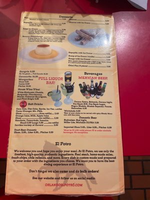 Menu photo 4 El Potro Apopka, FL Menu photo 4 El Potro Apopka, FL