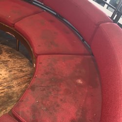 Rip Curl Huntington Beach - These were the chairs inside!!! UGH!! Nice , helpful people inside the store. However, I'm thinking they need new seating!!