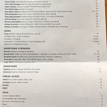 Odettes Eatery - Menu - 15-Mar-2024 - Bars Near Me - Auckland, AUK