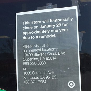 Target - Imminent temporary closure - Department Stores Near Me - Cupertino, California Target - Imminent temporary closure - Department Stores Near Me - Cupertino, California
