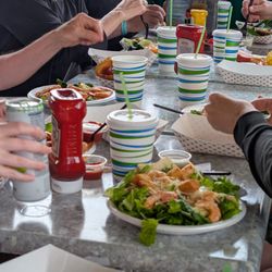 Provision Company - Southport - Big group having a big meal.