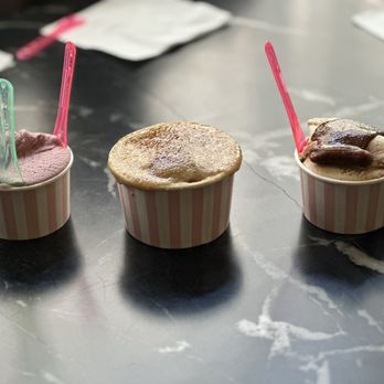 Lefty Gelateria - Raspberry, Sweet Potato Crème Brûlée, Date and Pecan - Gelato Near Me - Los Angeles, California
