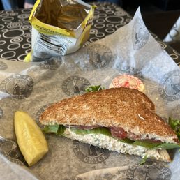 Jalapeño chicken salad sandwich. Jalapeño chicken salad sandwich.