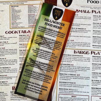 The Pint Pot Public House - Specials menu - Irish Pub Near Me - Eugene, Oregon
