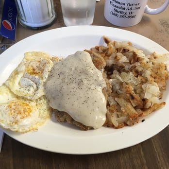 Mick's Home Cooking - Chicken fried steak with hash browns and eggs - Desserts Near Me - Shelley, Idaho Mick's Home Cooking - Chicken fried steak with hash browns and eggs - Desserts Near Me - Shelley, Idaho