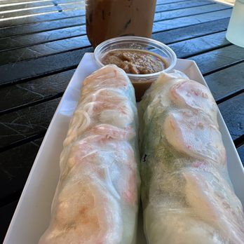Lily's Creperie - Shrimp Spring Rolls + Vietnamese coffee - Juice Bars & Smoothies Near Me - San Mateo, California
