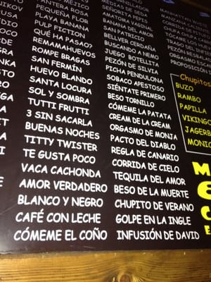 Menu photo 1 Espit Chupitos Valencia, V Menu photo 1 Espit Chupitos Valencia, V