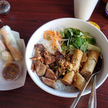Phoresh - This is so yummy it's pork with spring rolls Rice vermicelli noodles with veggie sauce in house scratch kitchen!!! Awesomeness!!! - Vietnamese Near Me - Orlando, Florida Phoresh - This is so yummy it's pork with spring rolls Rice vermicelli noodles with veggie sauce in house scratch kitchen!!! Awesomeness!!! - Vietnamese Near Me - Orlando, Florida
