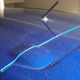Paint splatter before auto-detailing. Paint splatter before auto-detailing.