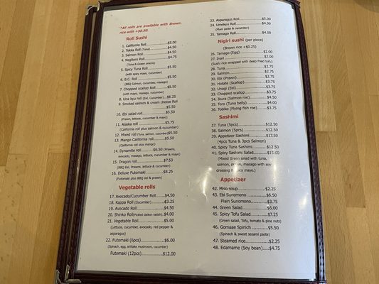 Menu photo 2 Village Sushi Bar Richmond, BC Menu photo 2 Village Sushi Bar Richmond, BC