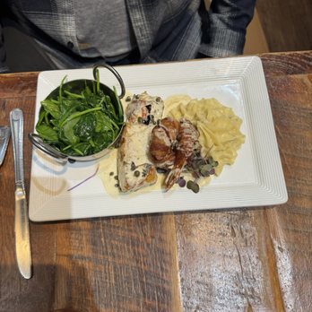 Verf's Grill & Tavern - Sea Bass w/ bacon wrapped shrimp - Bars Near Me - Flower Mound, Texas Verf's Grill & Tavern - Sea Bass w/ bacon wrapped shrimp - Bars Near Me - Flower Mound, Texas