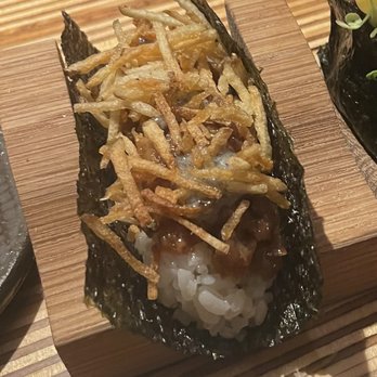 Gi-Jin - Beef tartare hand roll - Sushi Bars Near Me - Pittsburgh, Pennsylvania Gi-Jin - Beef tartare hand roll - Sushi Bars Near Me - Pittsburgh, Pennsylvania