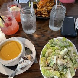 Side Caesar and lobster bisque Side Caesar and lobster bisque