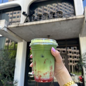 Alfred - Iced Strawberry Matcha (~$7) - Coffee & Tea Near Me - Austin, Texas
